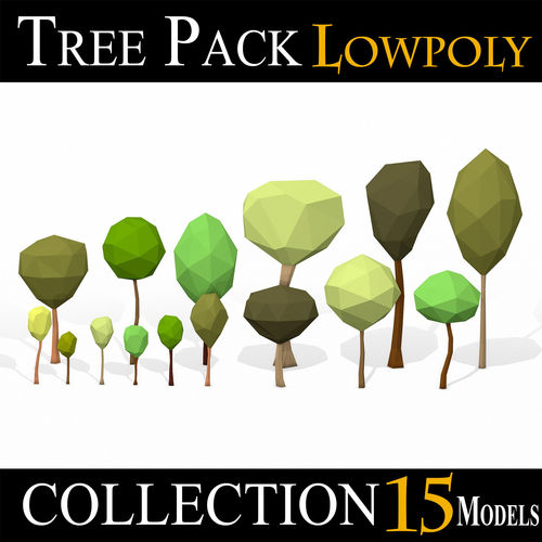 Simple Tree Pack - LOW POLY Low-poly 3D model