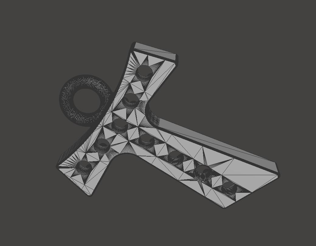 Tau cross jewelry pedant 3D model_8