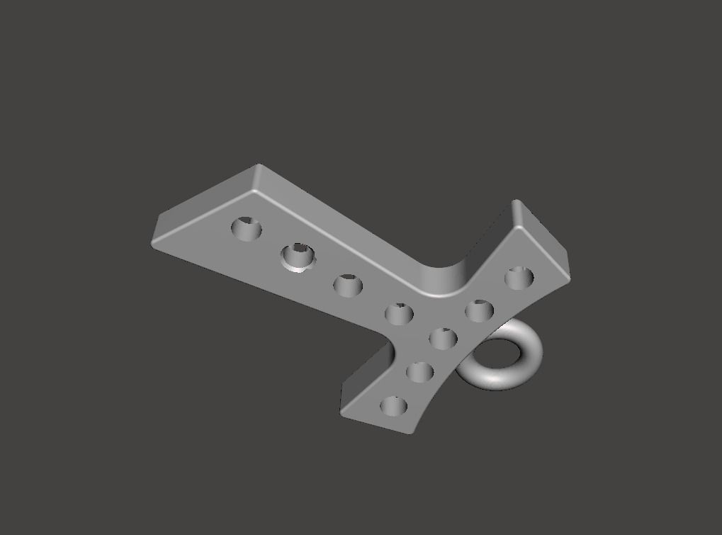 Tau cross jewelry pedant 3D model_4