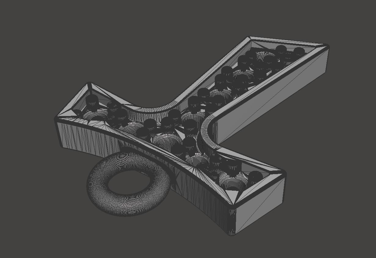 Tau cross jewelry pedant 3D model_6