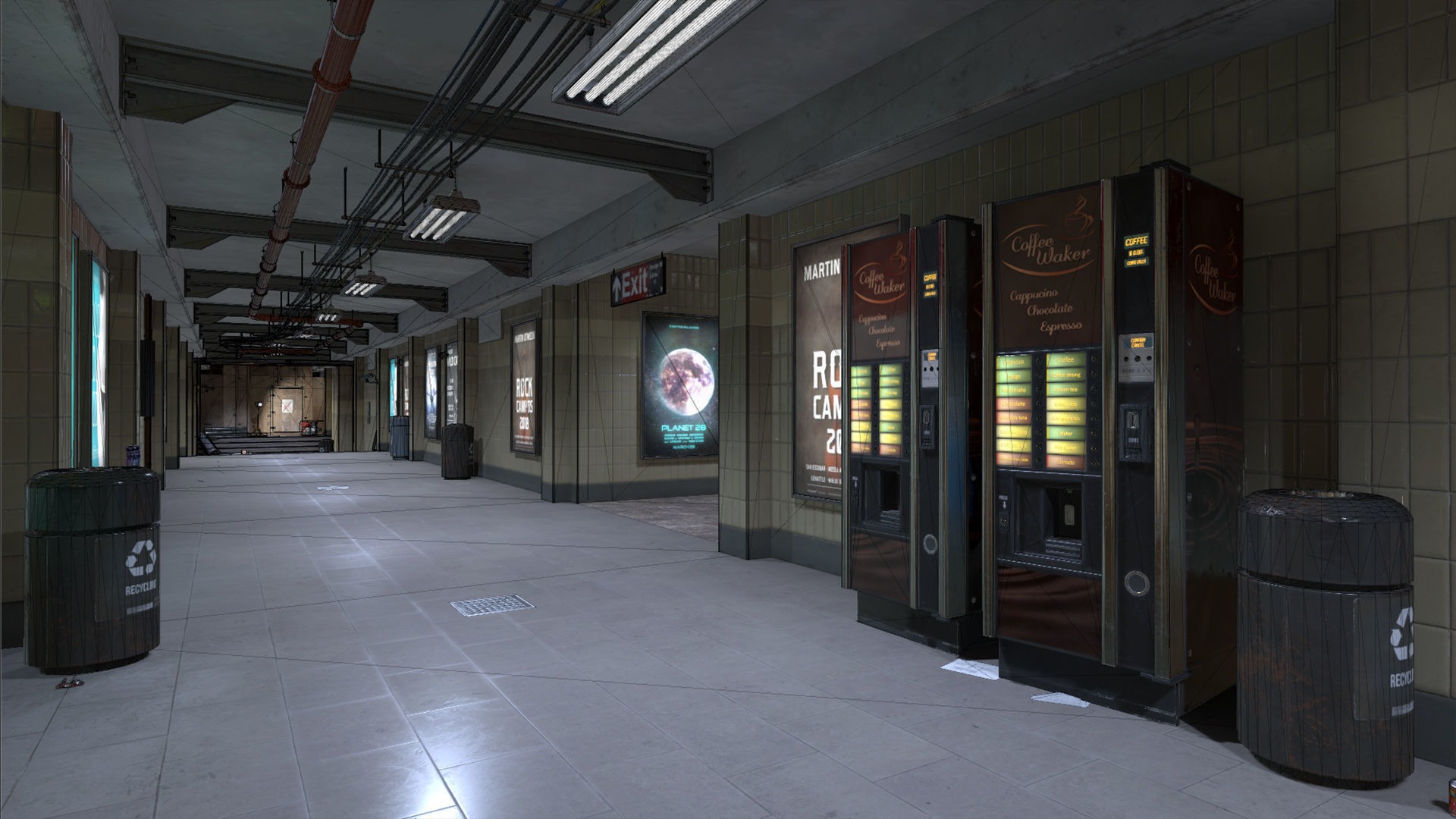 Metro station modular kit Low-poly 3D model_12
