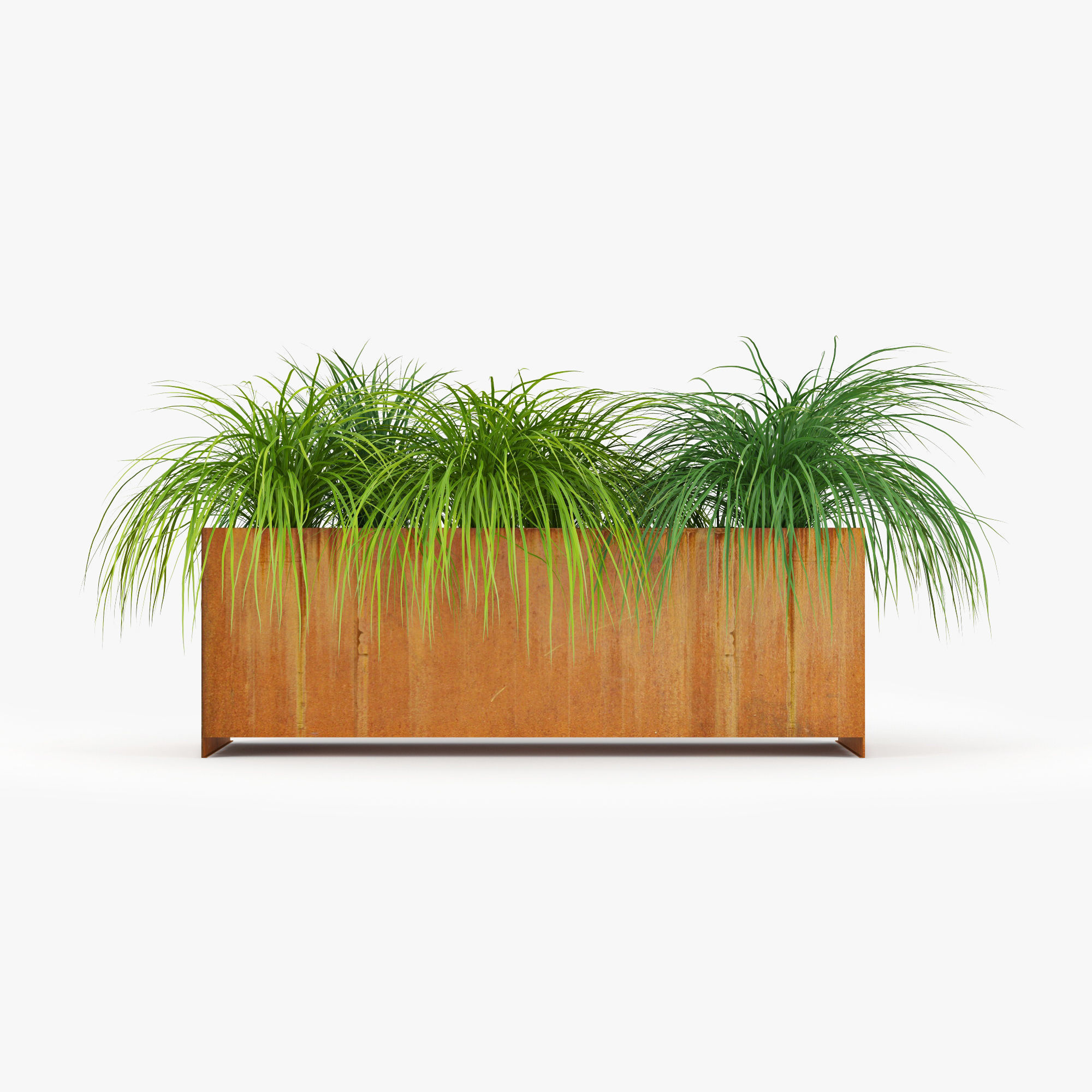 Twista Contemporary Modern Outdoor Planter Pot grass 3D model_8