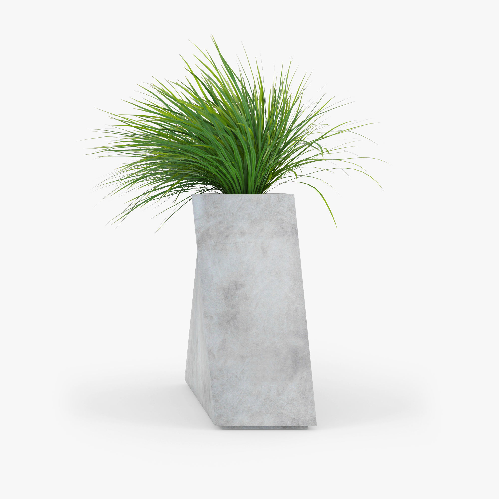 Twista Contemporary Modern Outdoor Planter Pot grass 3D model_5