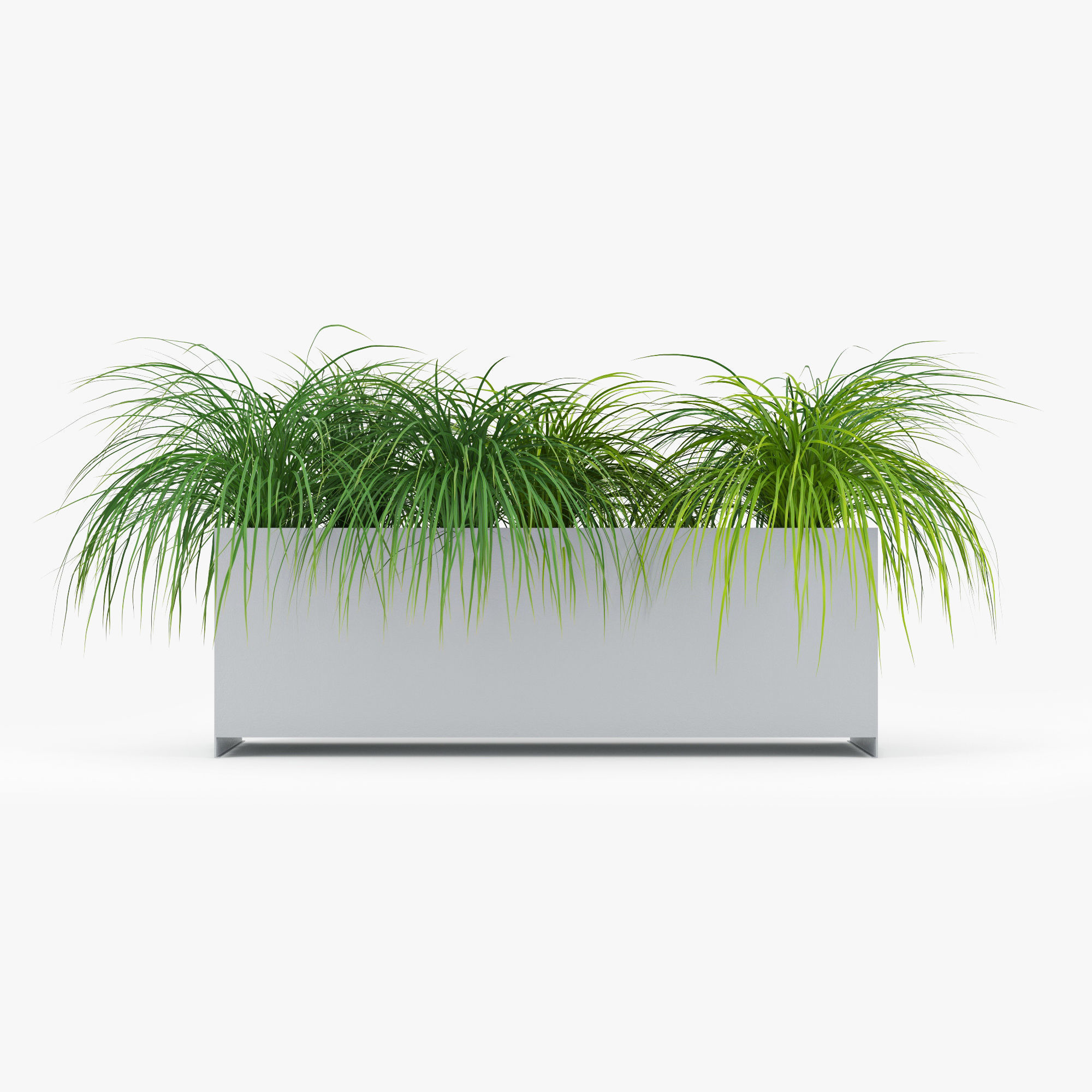 Twista Contemporary Modern Outdoor Planter Pot grass 3D model_6