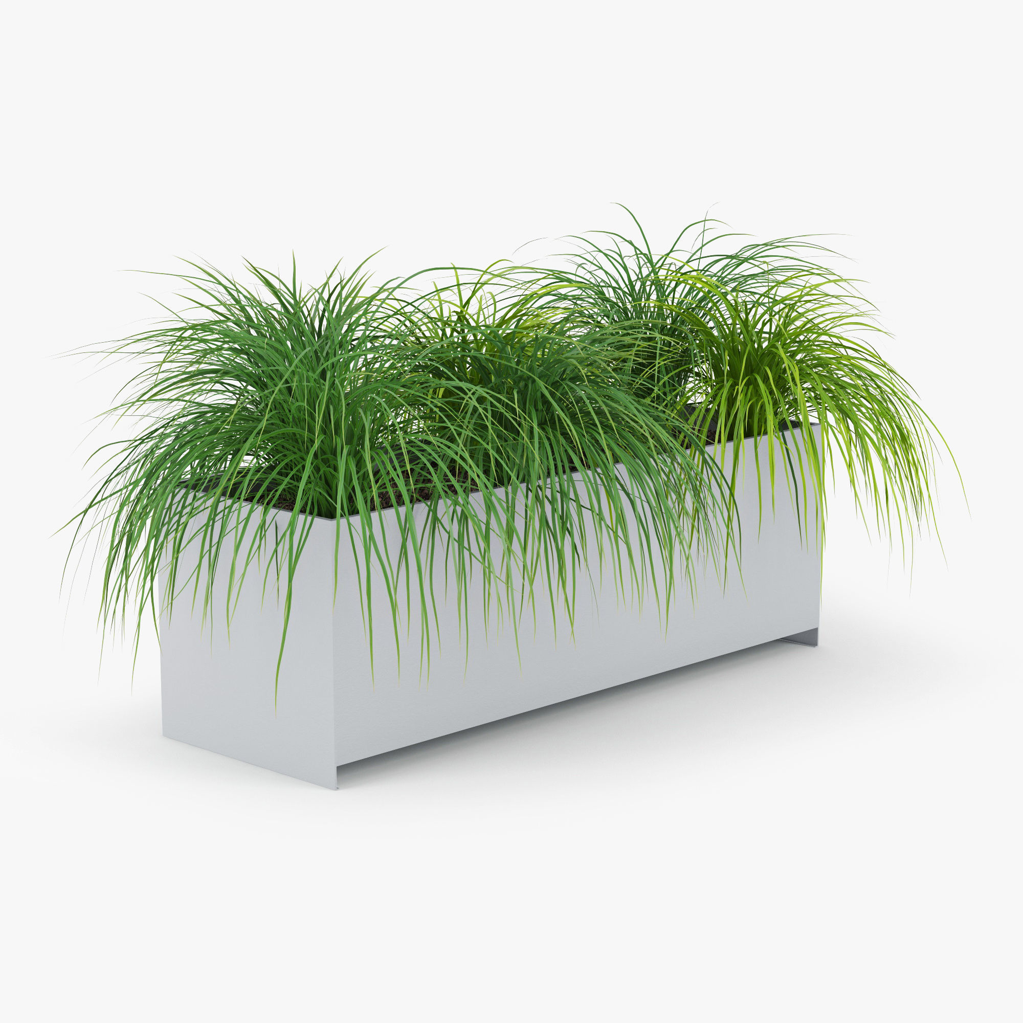 Twista Contemporary Modern Outdoor Planter Pot grass 3D model_7
