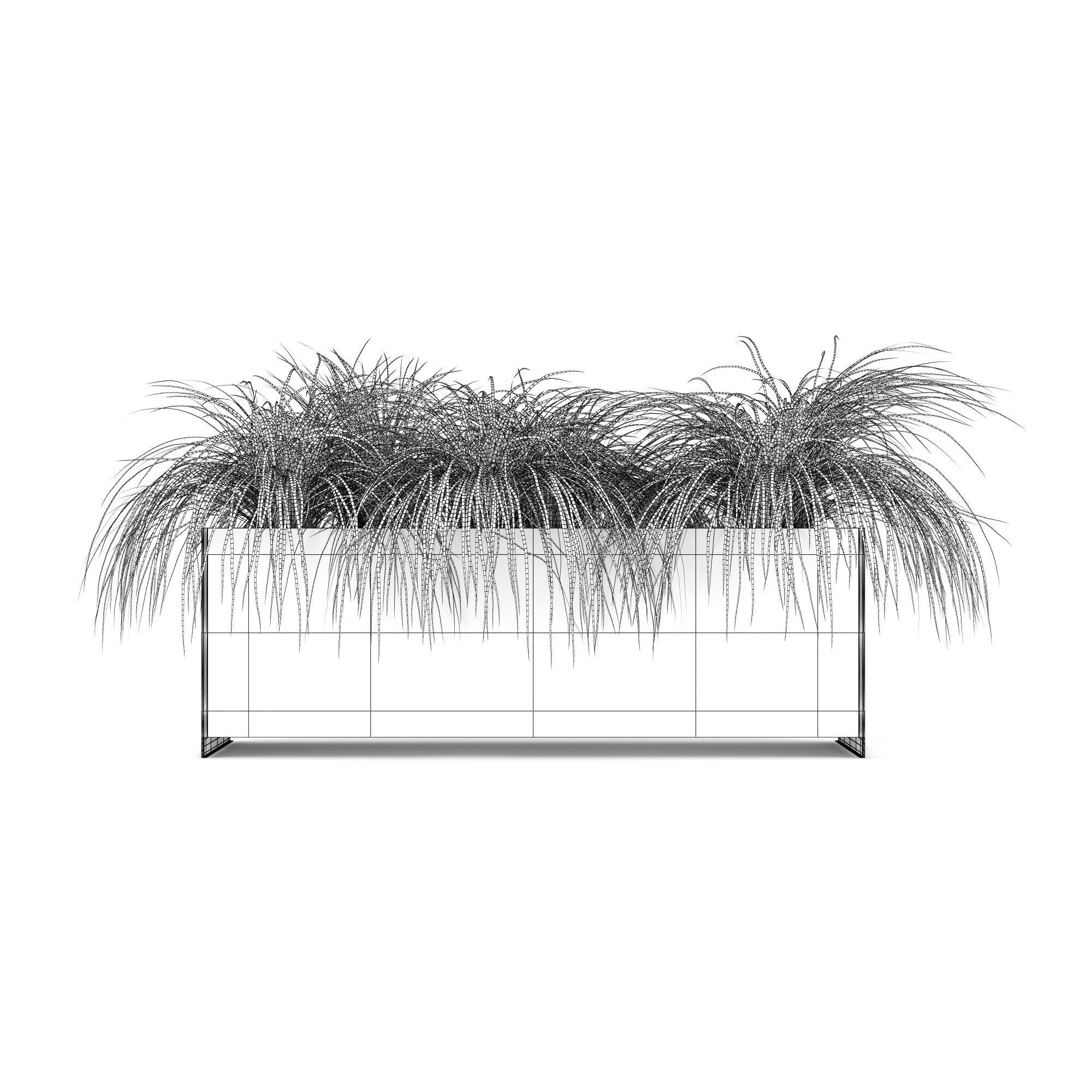 Twista Contemporary Modern Outdoor Planter Pot grass 3D model_10