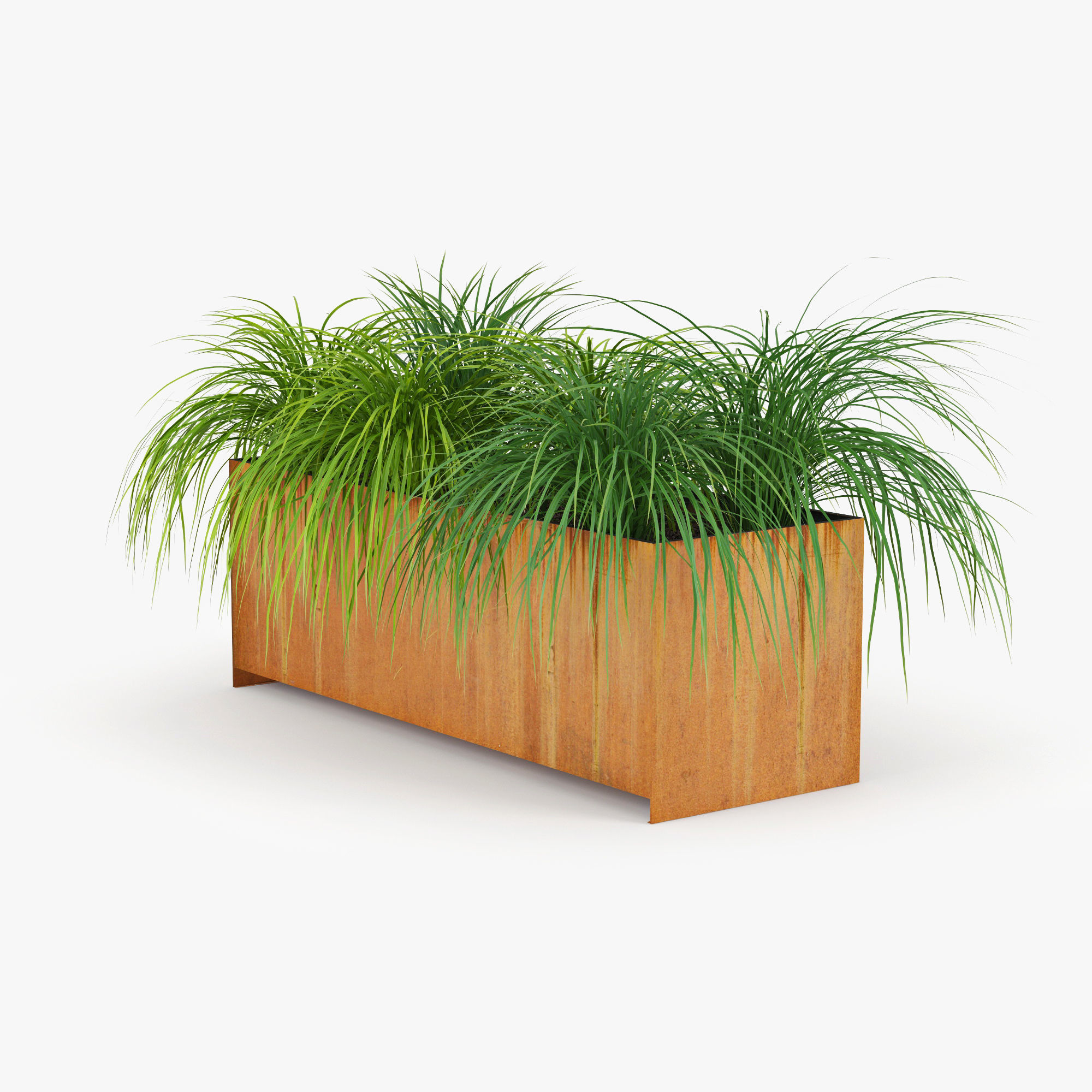 Twista Contemporary Modern Outdoor Planter Pot grass 3D model_9