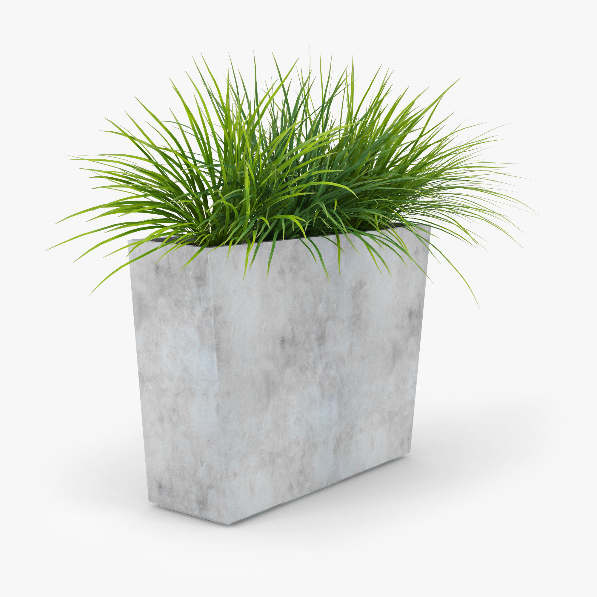Twista Contemporary Modern Outdoor Planter Pot grass 3D model_4