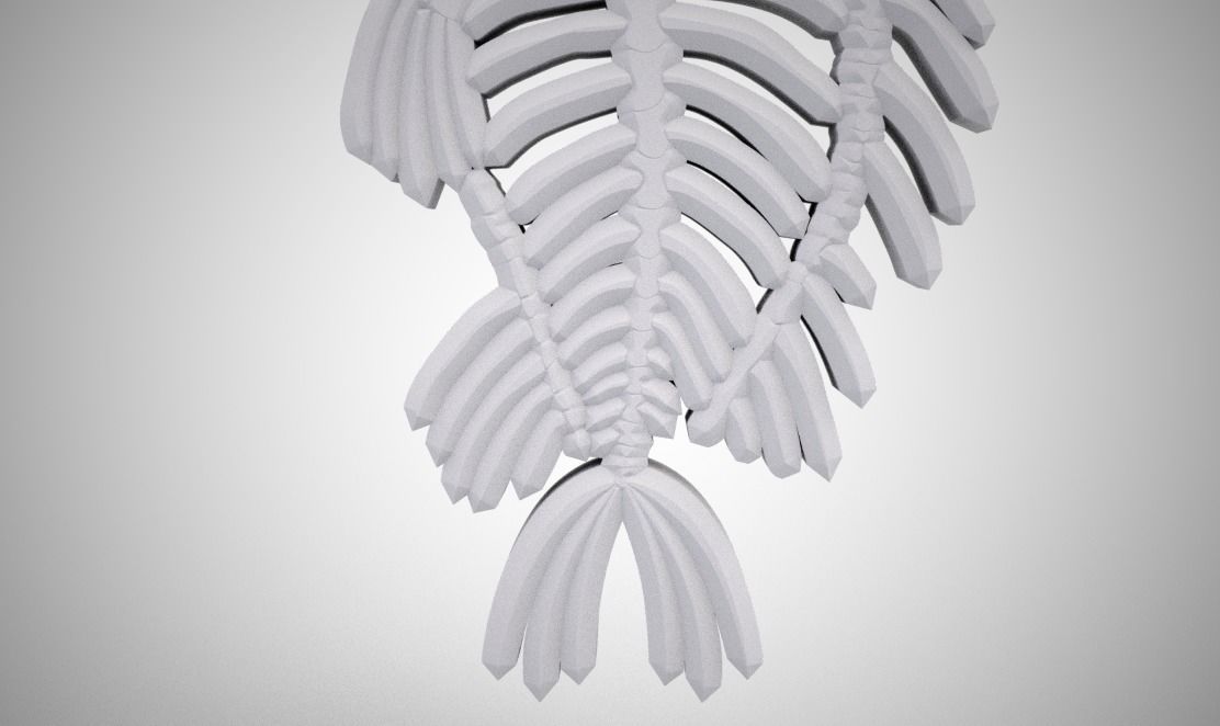 Fishbone Necklace 3D print model_10