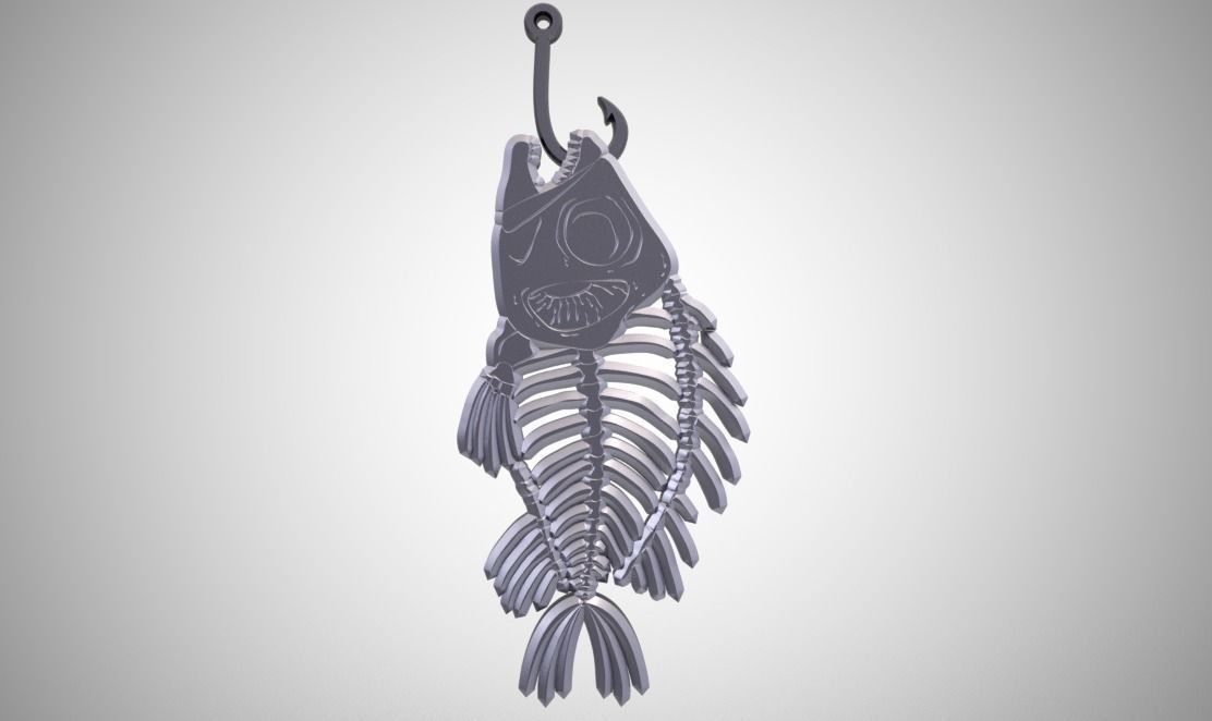 Fishbone Necklace 3D print model_6