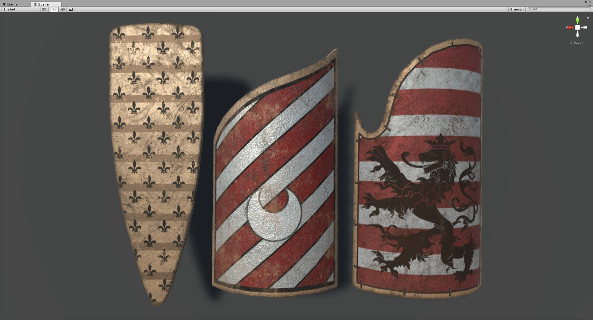 Medieval Shields Collection Vol1 Low-poly 3D model_2