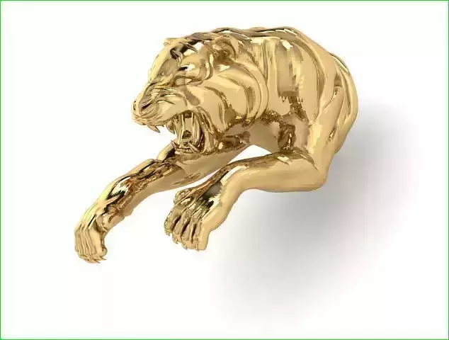 TIGER gold head ring