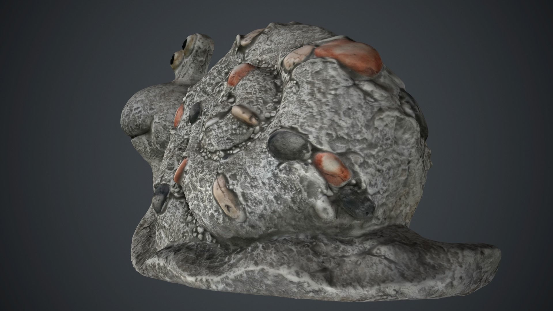 Snail Sculpture PBR Game Ready Low-poly 3D model_7