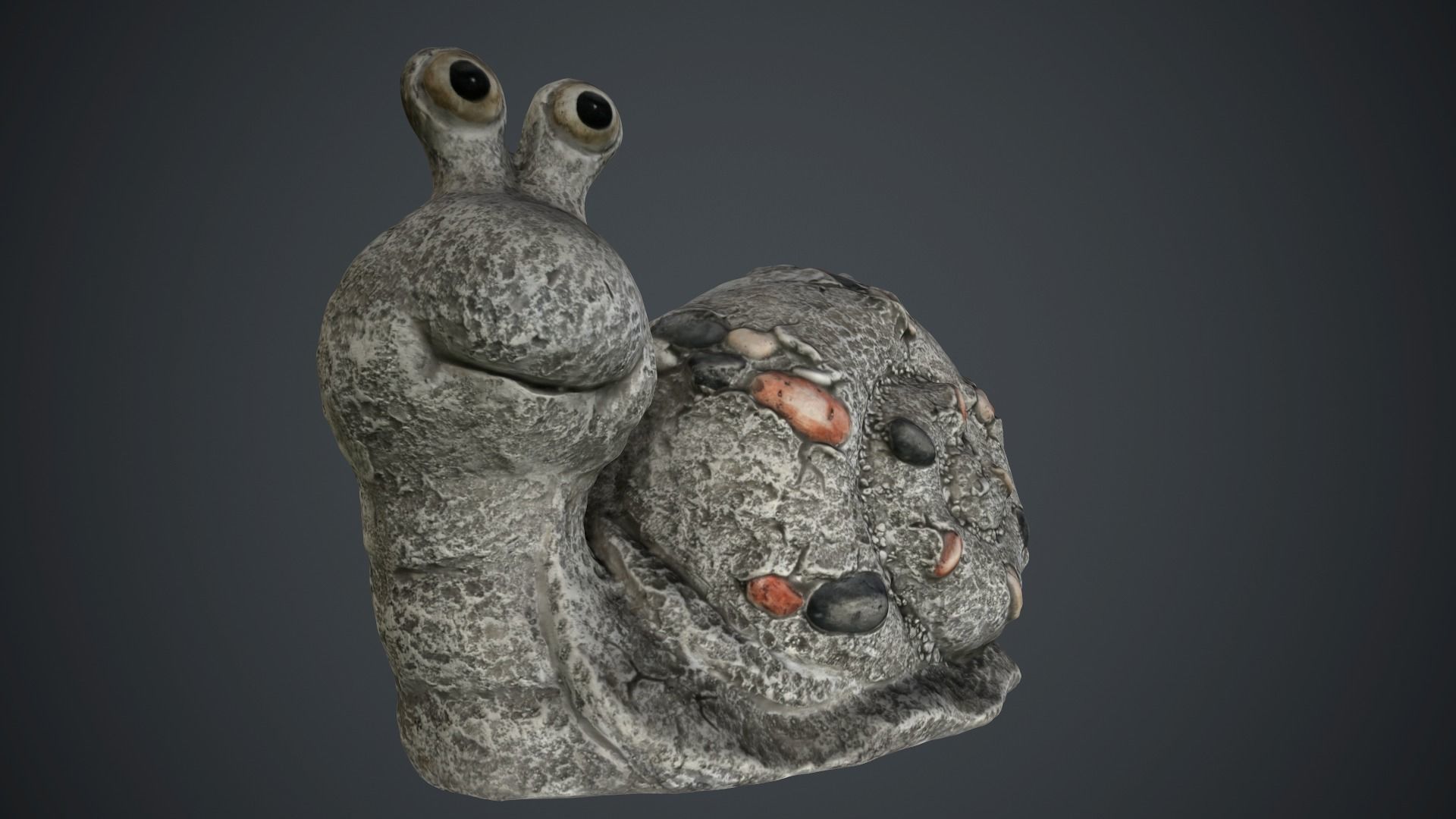 Snail Sculpture PBR Game Ready Low-poly 3D model_5