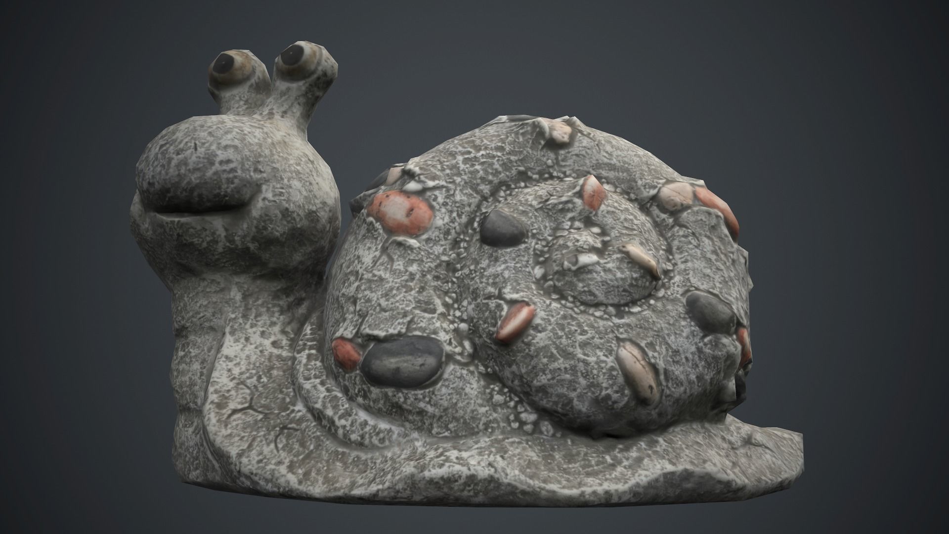 Snail Sculpture PBR Game Ready Low-poly 3D model_8