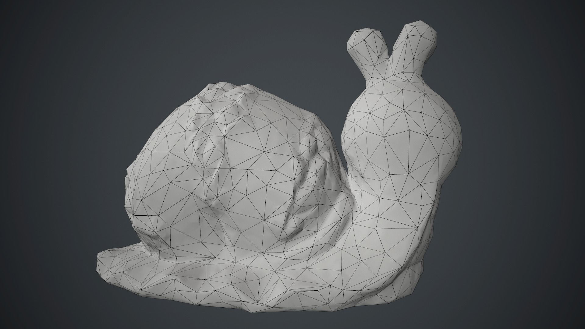 Snail Sculpture PBR Game Ready Low-poly 3D model_14