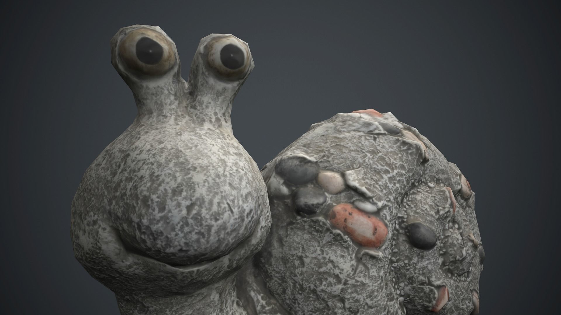 Snail Sculpture PBR Game Ready Low-poly 3D model_10