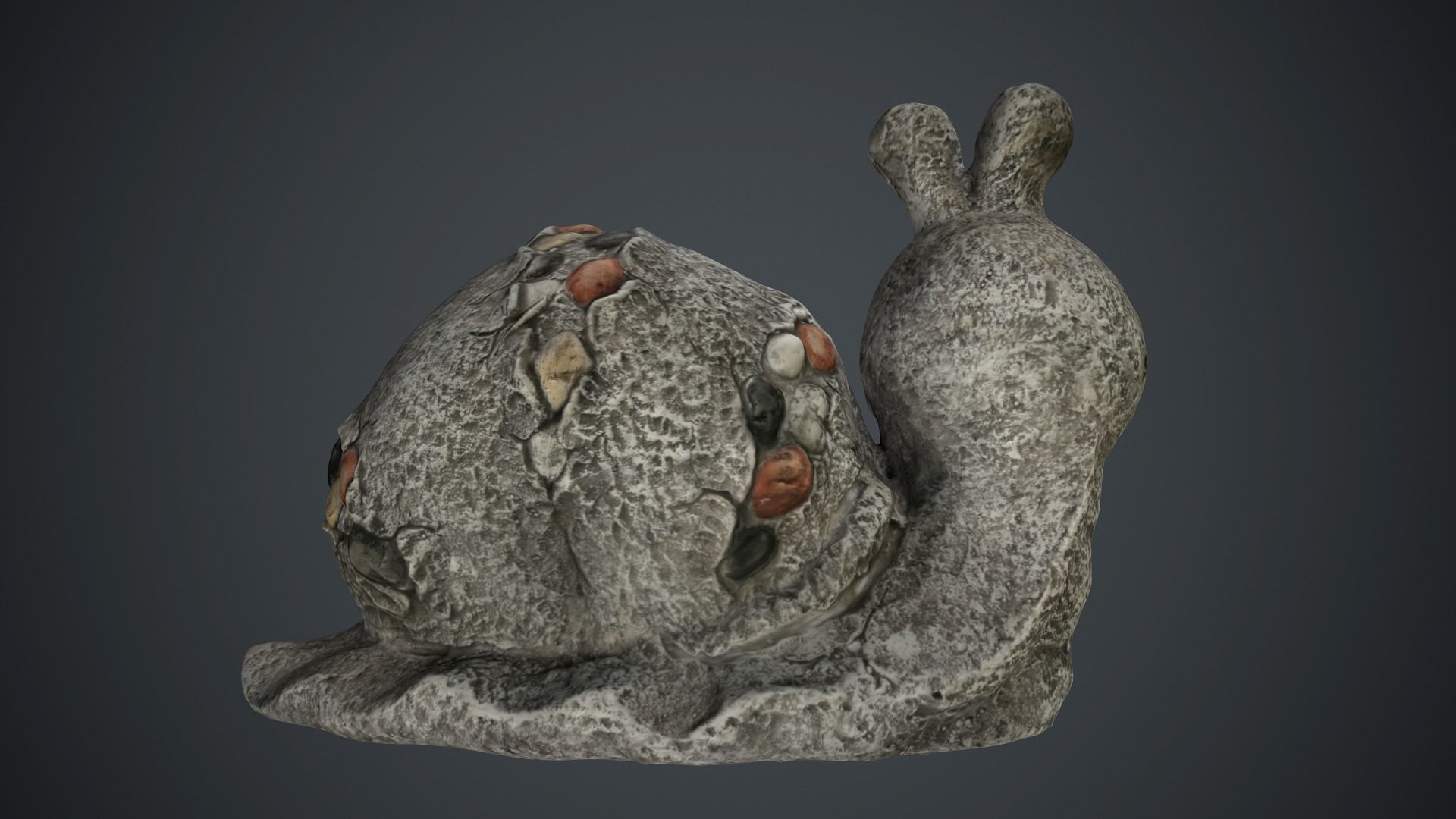 Snail Sculpture PBR Game Ready Low-poly 3D model_6