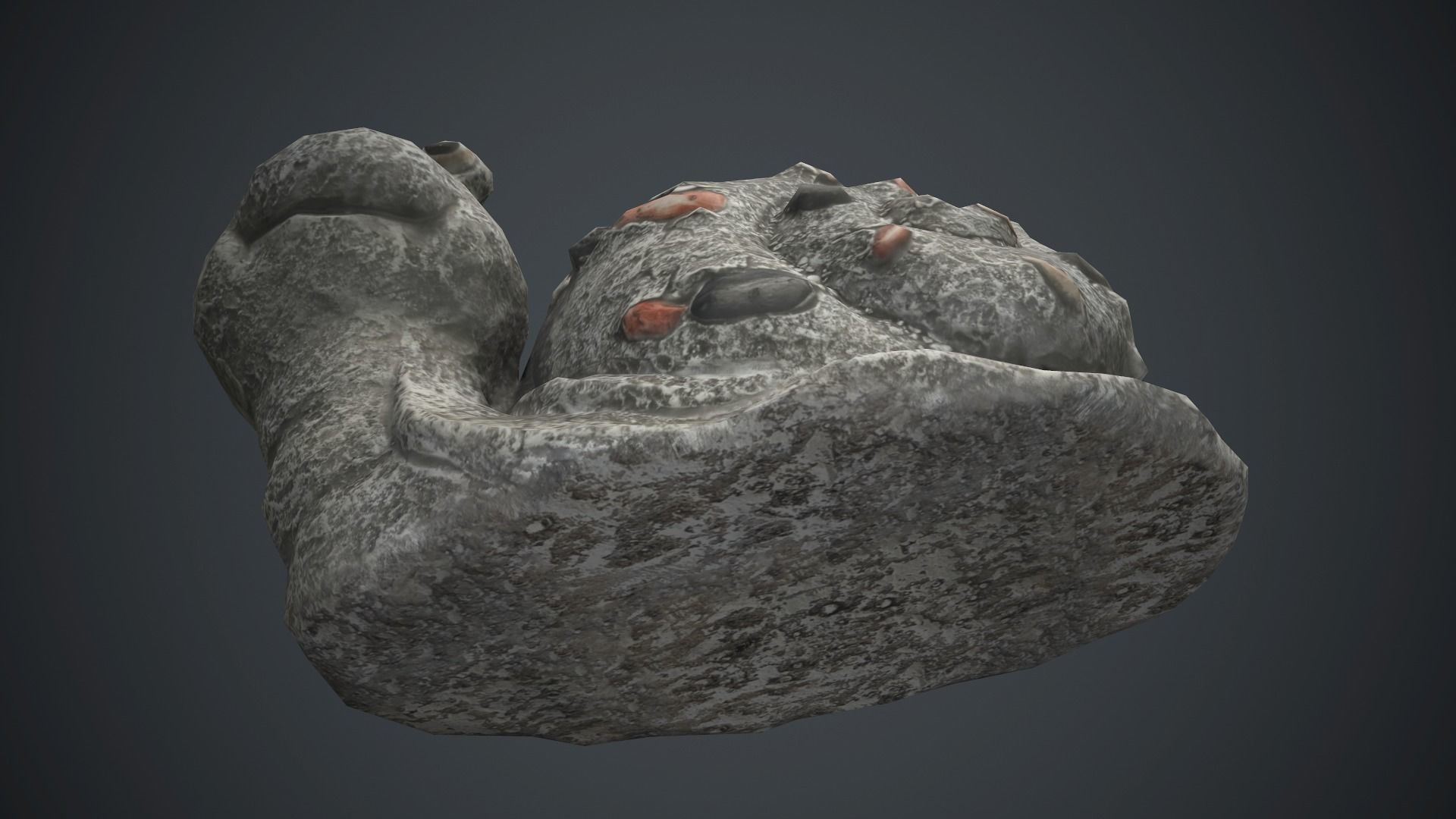 Snail Sculpture PBR Game Ready Low-poly 3D model_12