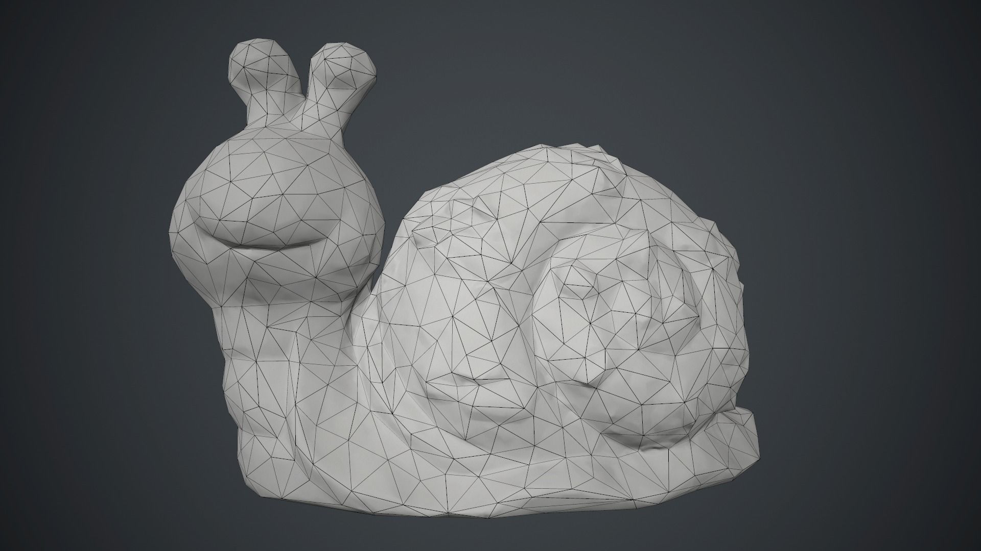 Snail Sculpture PBR Game Ready Low-poly 3D model_15