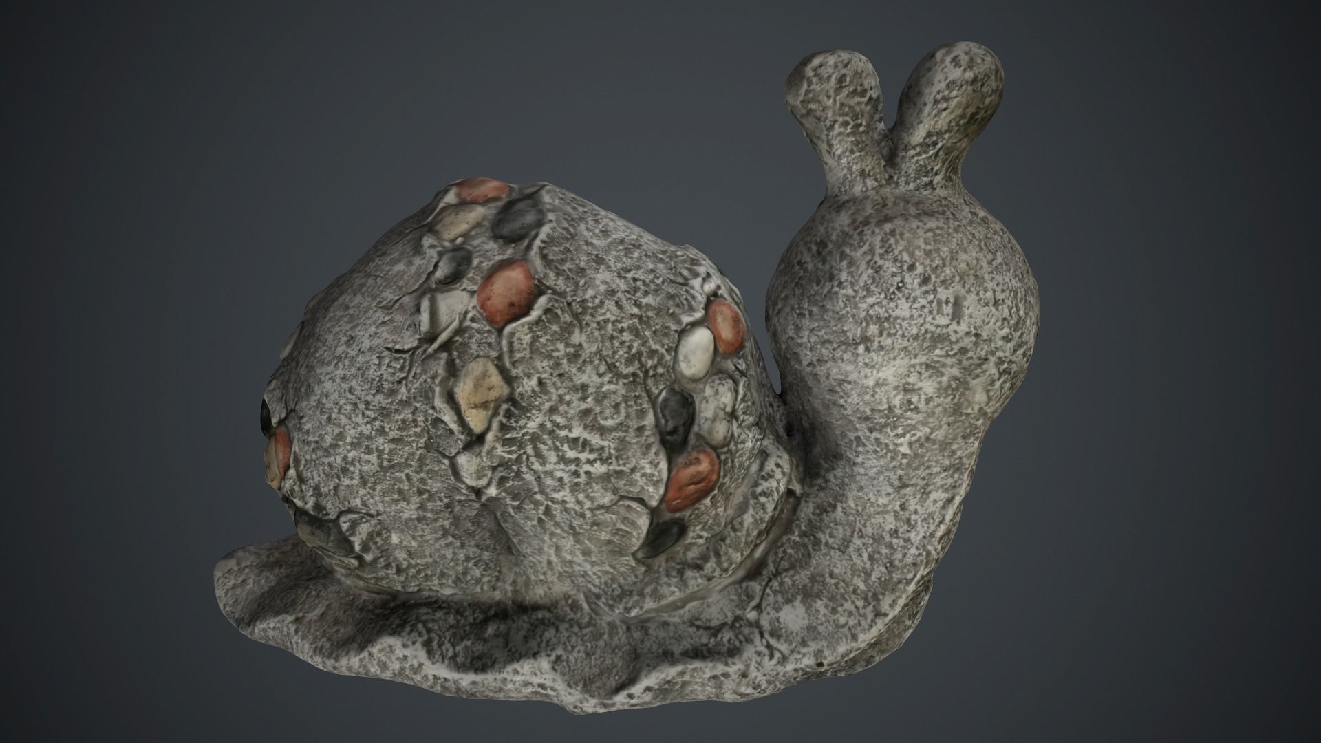 Snail Sculpture PBR Game Ready Low-poly 3D model_3