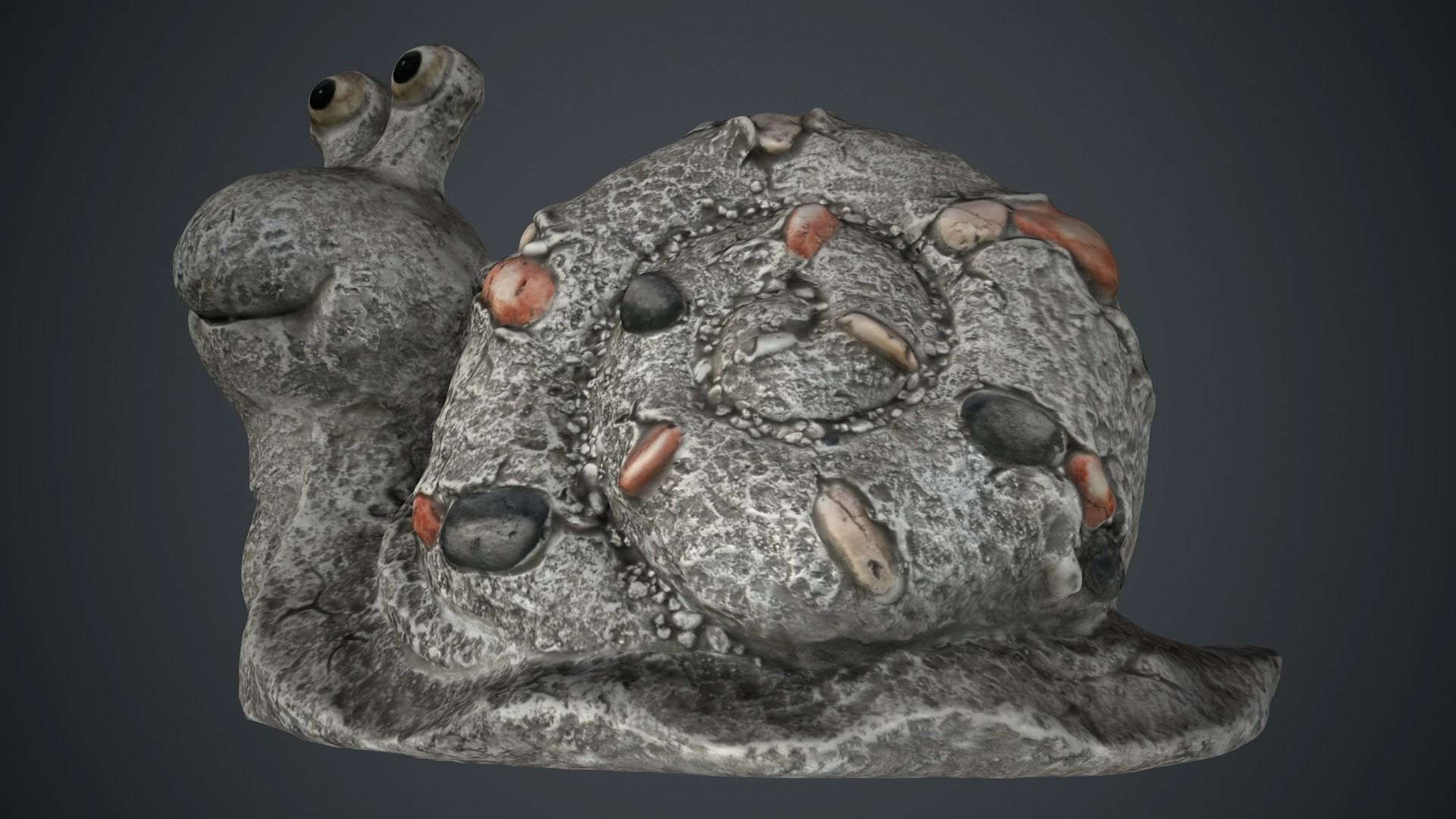 Snail Sculpture PBR Game Ready Low-poly 3D model_4