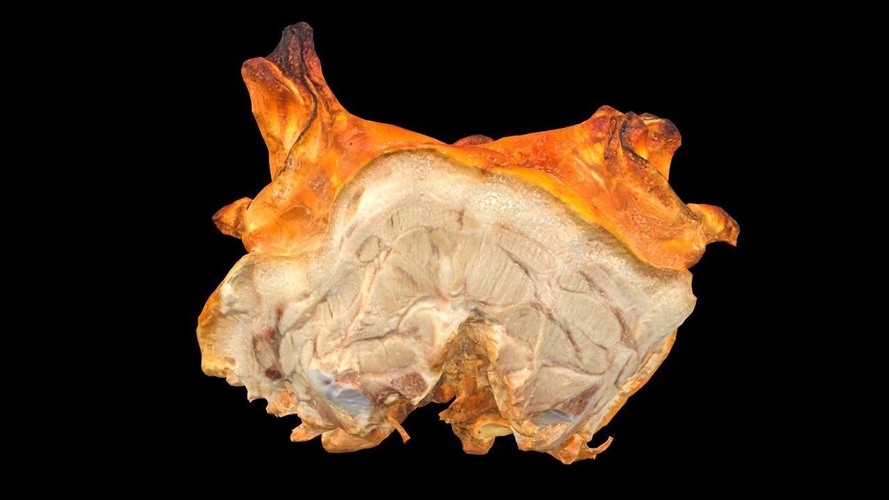 Roast Piglet - 2 versions Low-poly 3D model_6