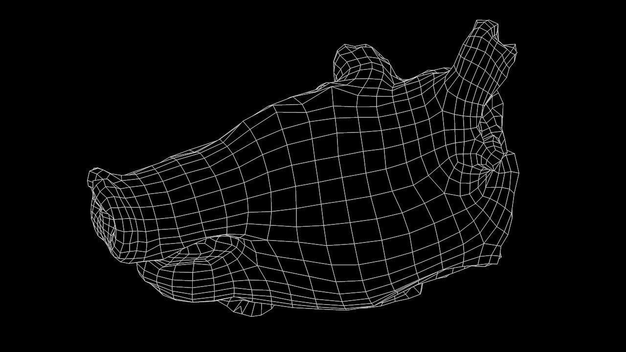 Roast Piglet - 2 versions Low-poly 3D model_14