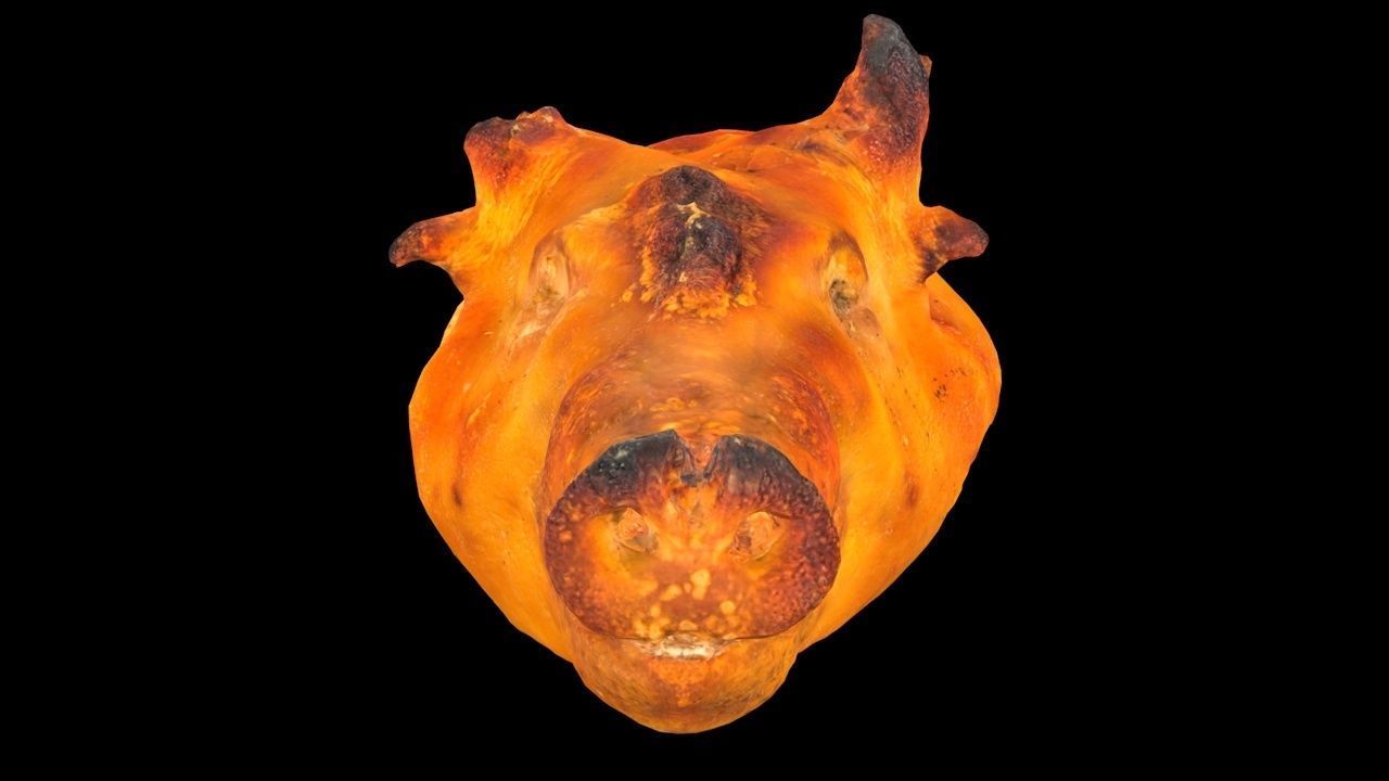 Roast Piglet - 2 versions Low-poly 3D model_1