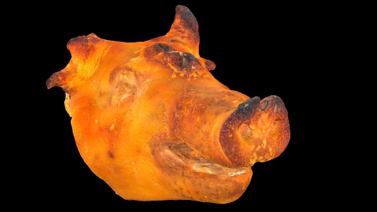 Roast Piglet - 2 versions Low-poly 3D model_4