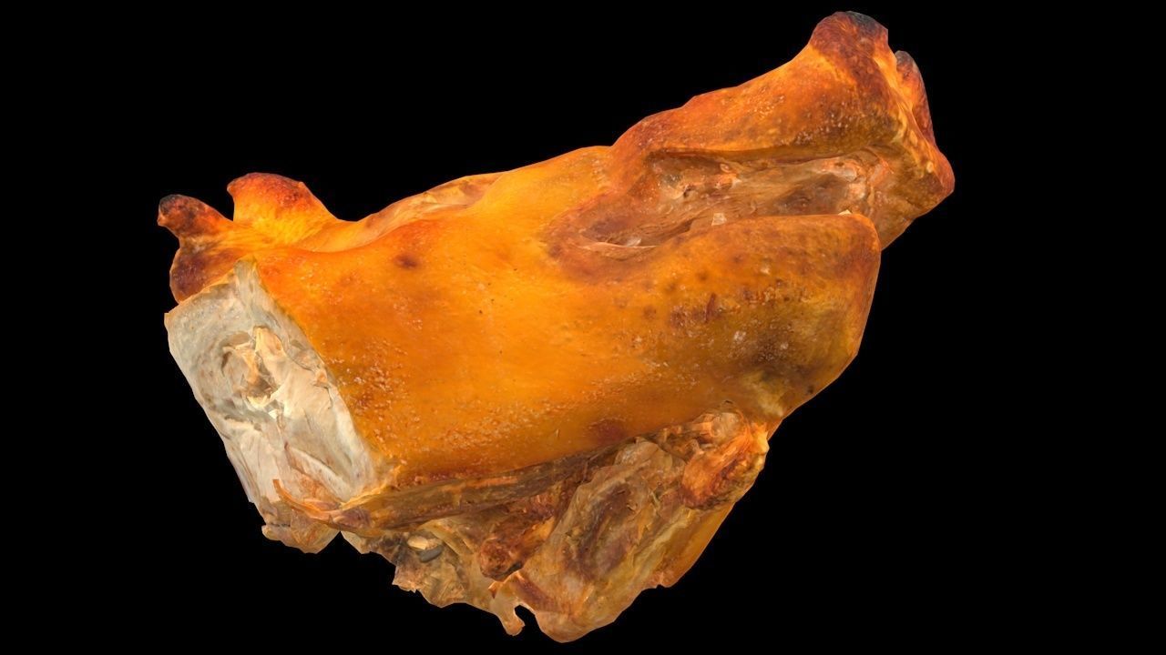 Roast Piglet - 2 versions Low-poly 3D model_10