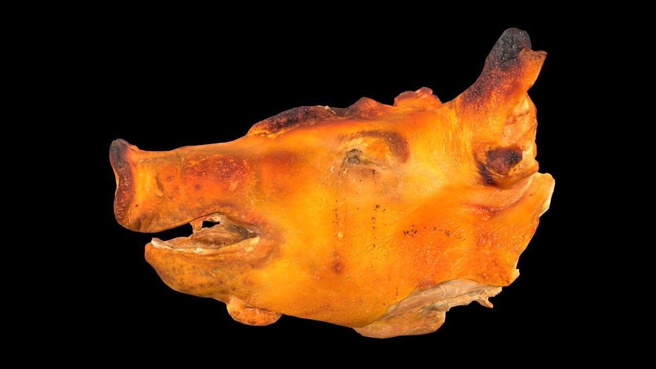 Roast Piglet - 2 versions Low-poly 3D model_2