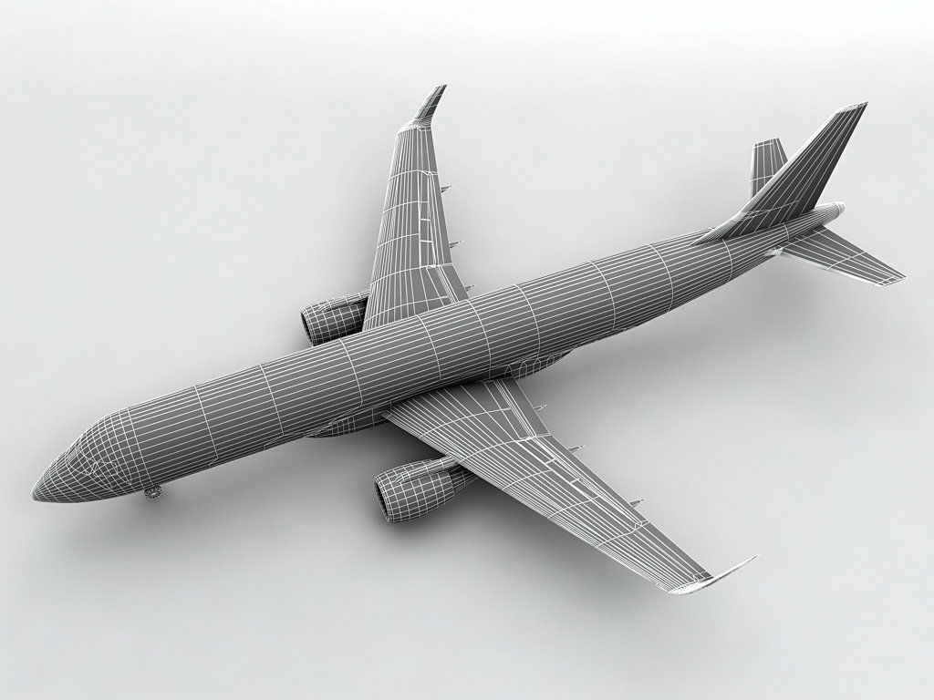 Embraer ERJ 190 - Generic White Low-poly 3D model_2
