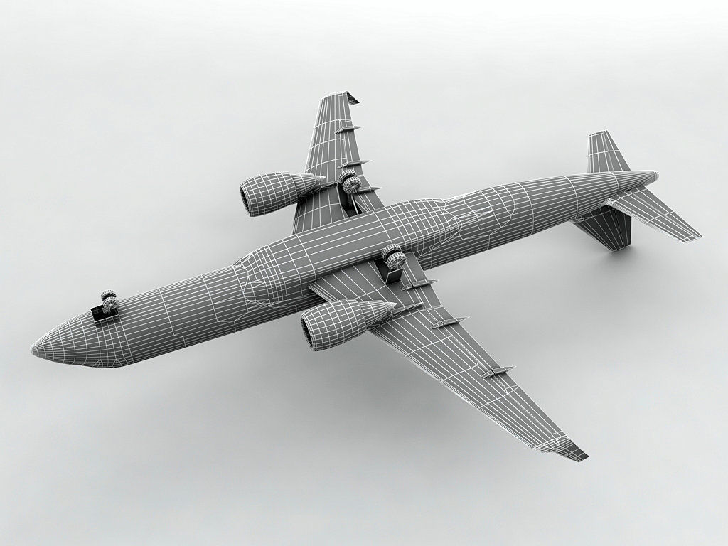 Embraer ERJ 190 - Generic White Low-poly 3D model_3