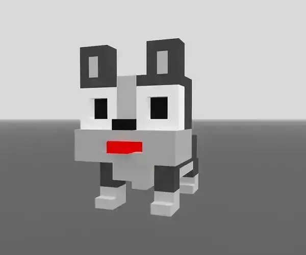 Kitten pixelated dog