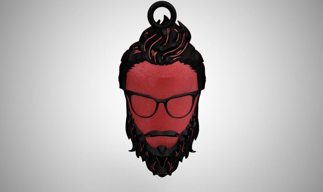 Beard Necklace 3D print model_11