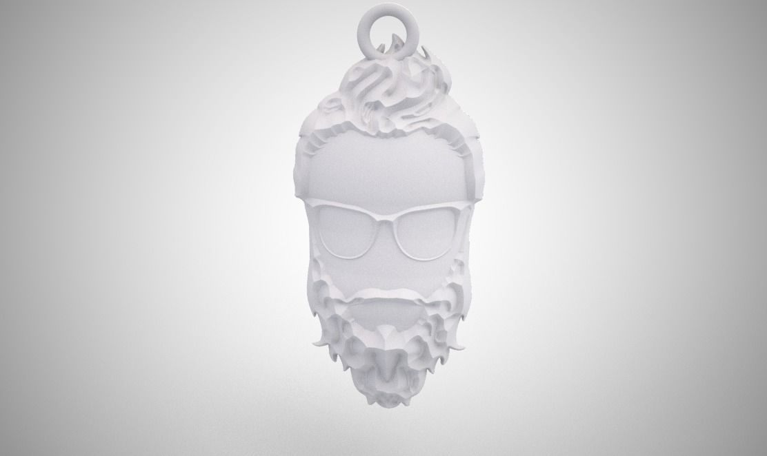 Beard Necklace 3D print model_13