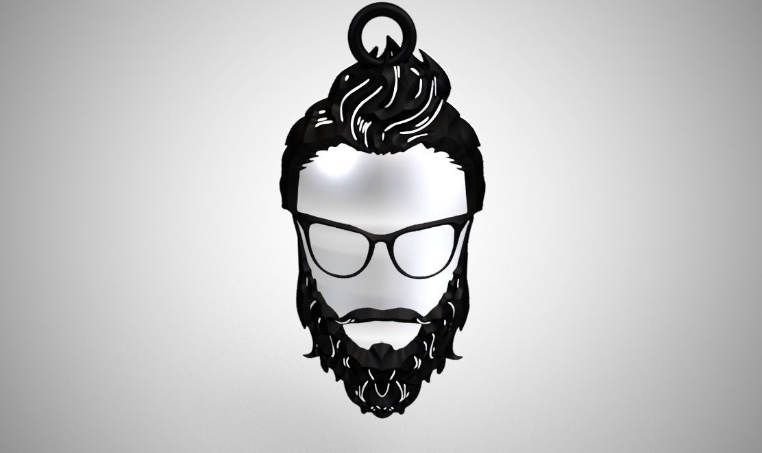 Beard Necklace 3D print model_8