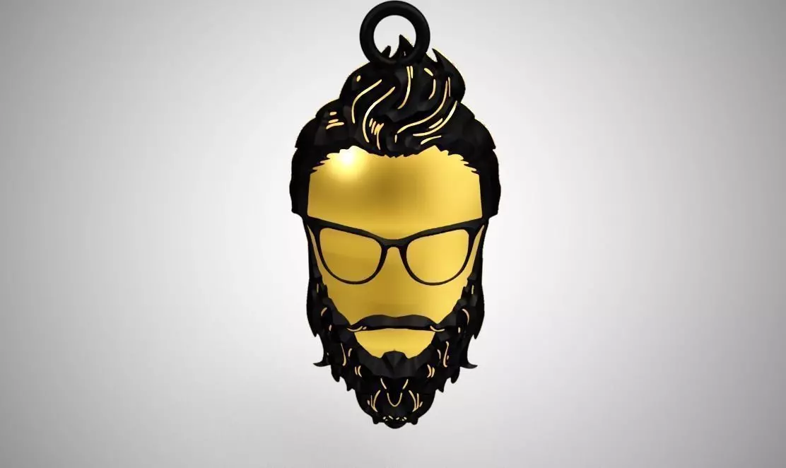 Beard Necklace 3D print model_0