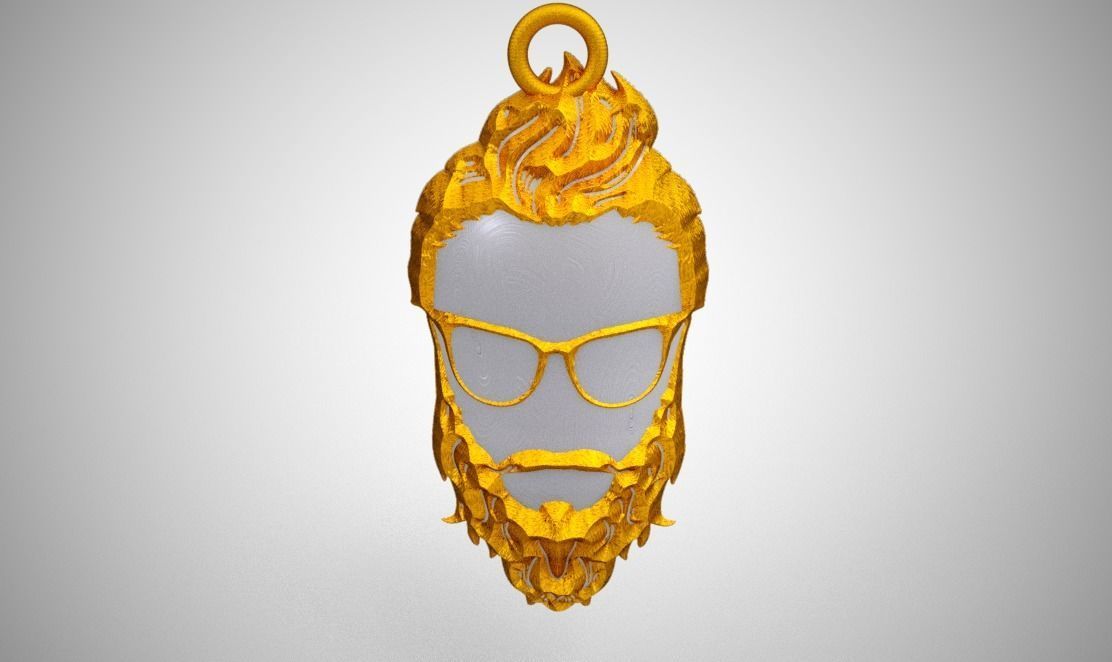 Beard Necklace 3D print model_1