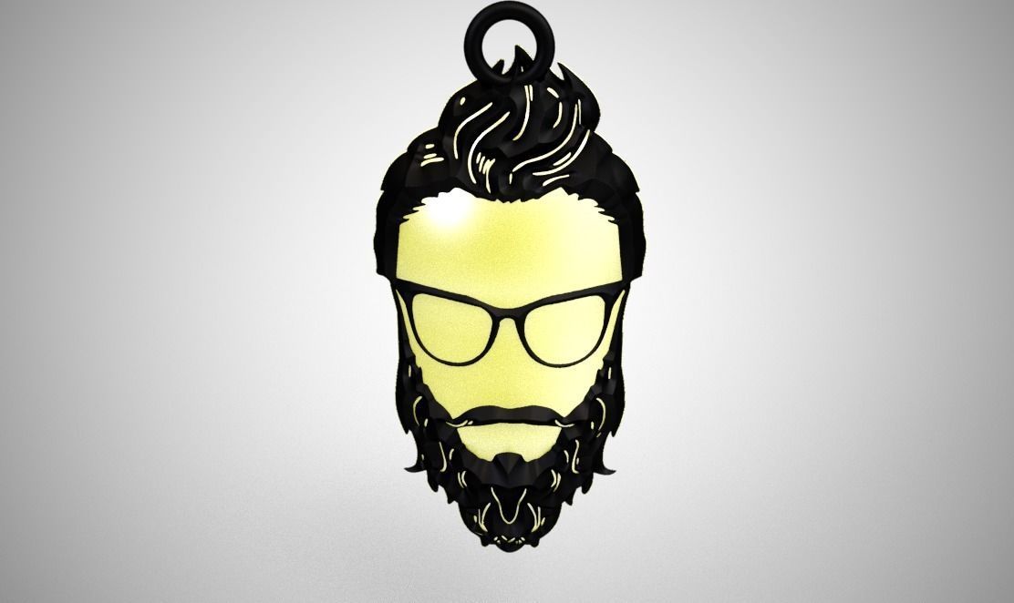 Beard Necklace 3D print model_4