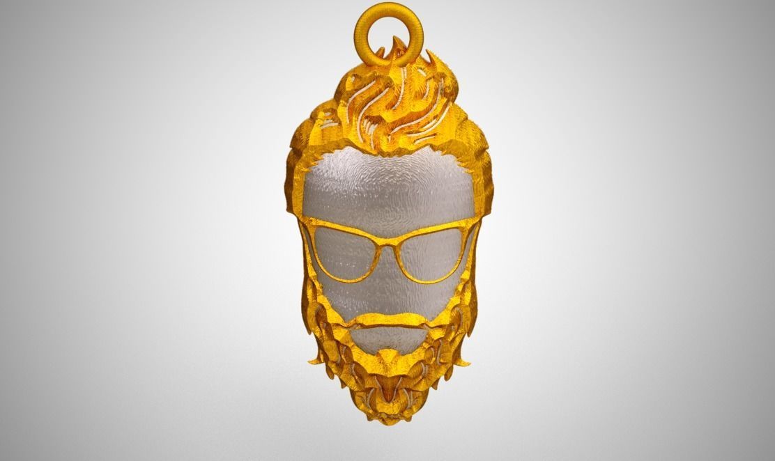 Beard Necklace 3D print model_5
