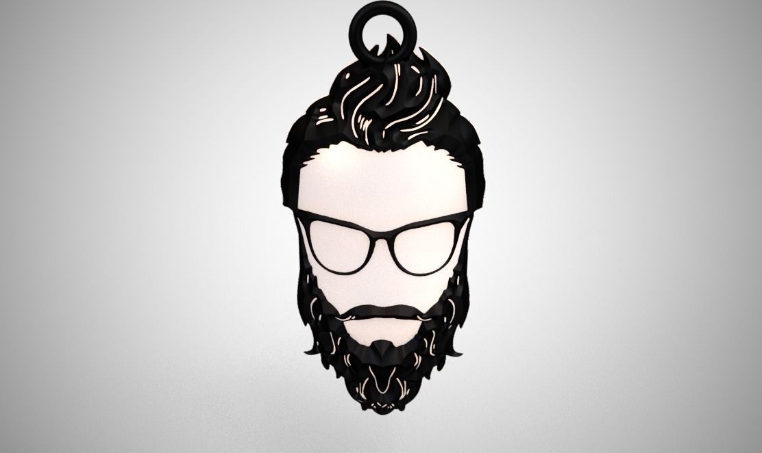 Beard Necklace 3D print model_6