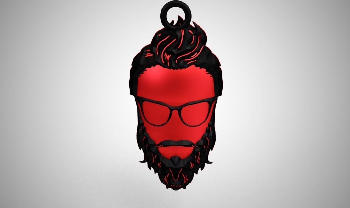 Beard Necklace 3D print model_2