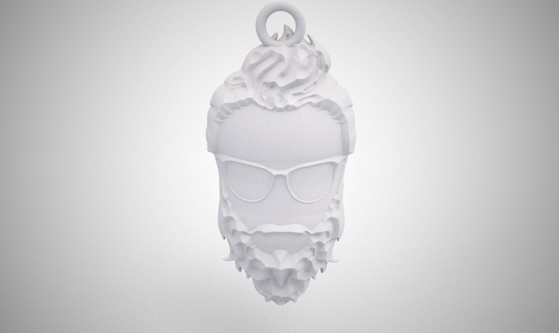 Beard Necklace 3D print model_12