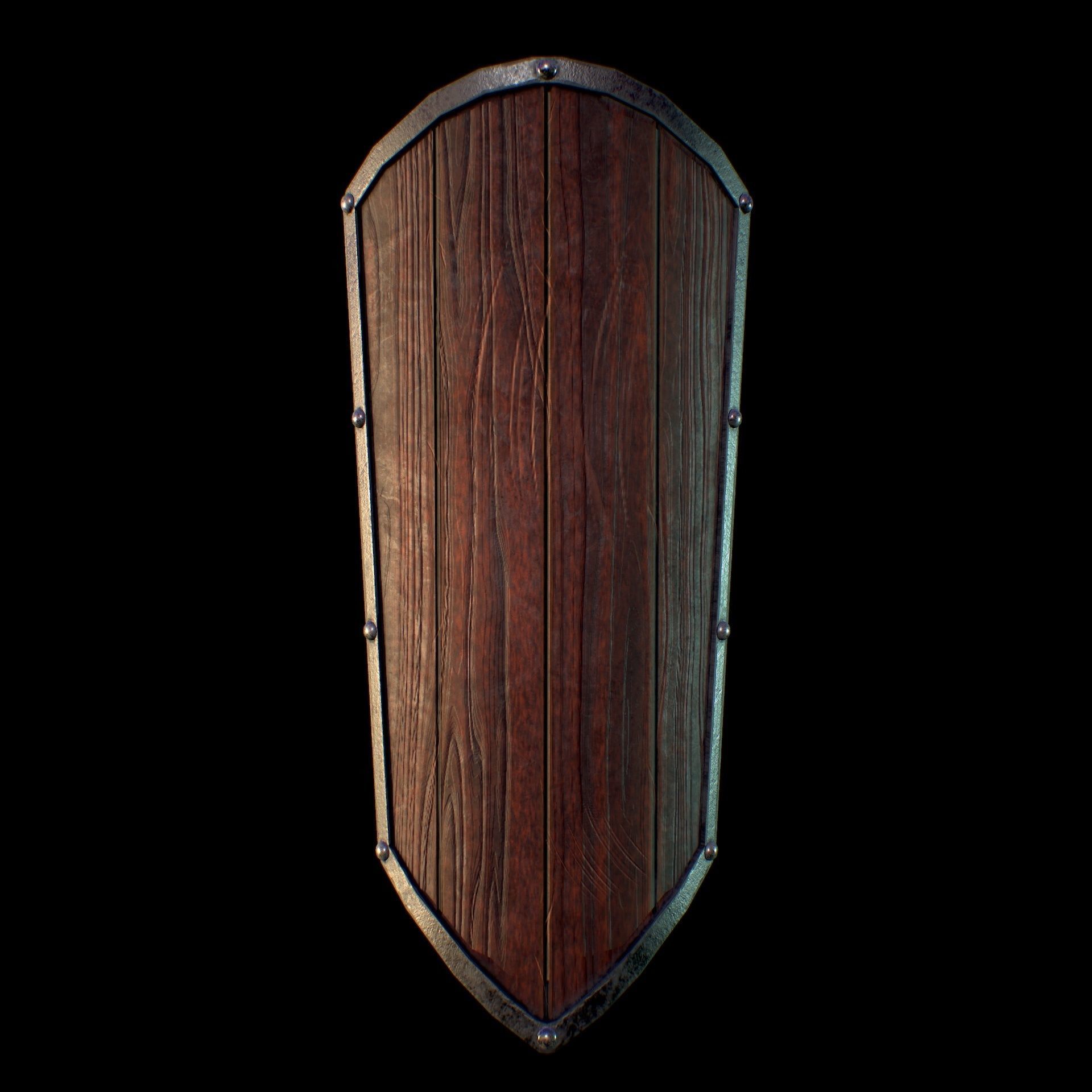 HIE Game Ready Shield D180201 Low-poly 3D model_1