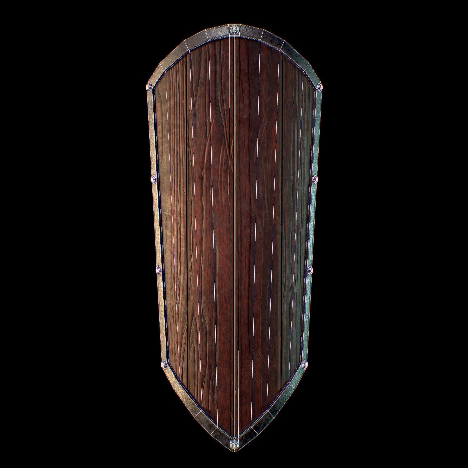HIE Game Ready Shield D180201 Low-poly 3D model_5