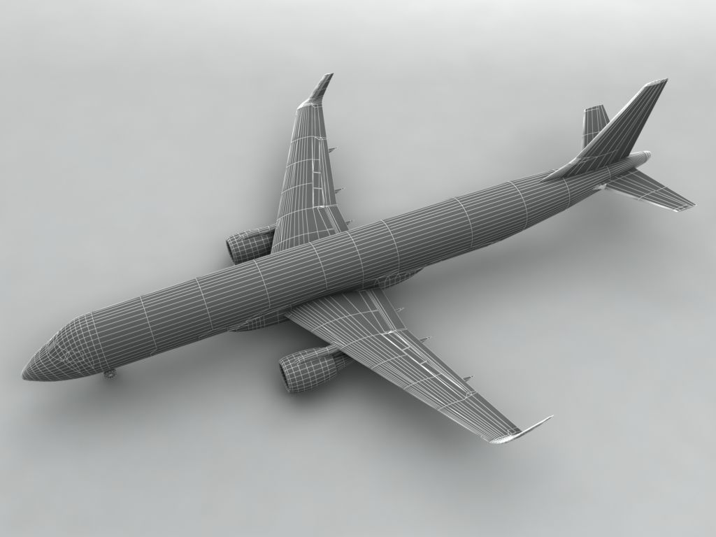 Embraer ERJ 195 - Generic White Low-poly 3D model_2