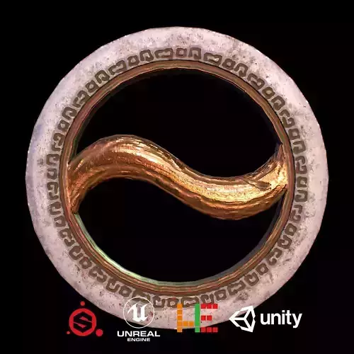 HIE Game Ready Chakram D180205 Low-poly 3D model