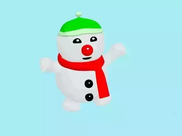 Cartoon Bonnet Bouli Snowman